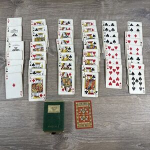 Vintage Congress Playing Cards Floral Pattern Cel-U-Tone Finish Pinochle